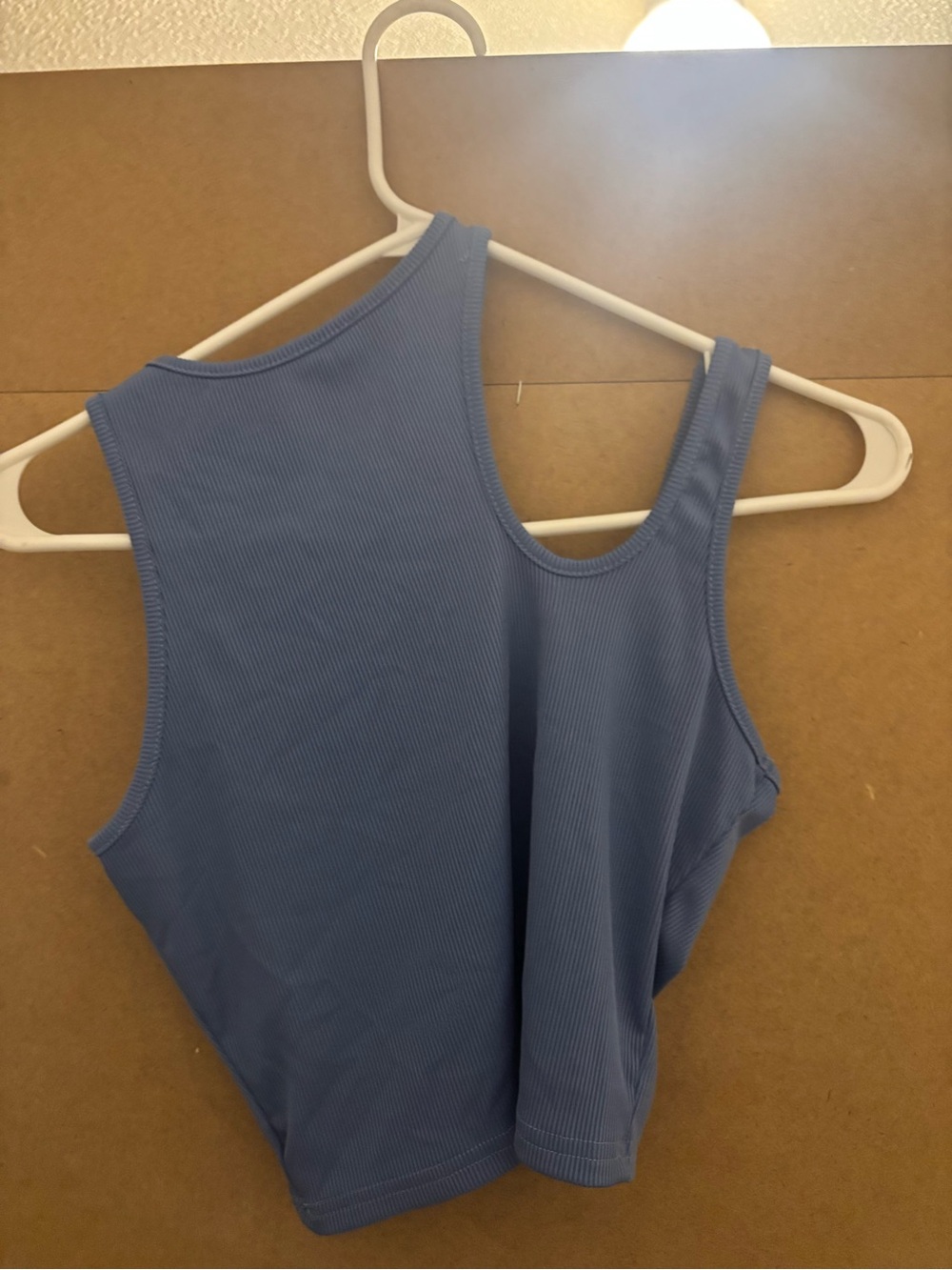 SHEIN Ribbed Periwinkle Blue Tank Top